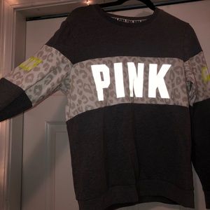 PINK reflective crew neck